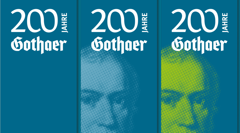 Fahnen mit dem Gothaer 200-Jahre Logo