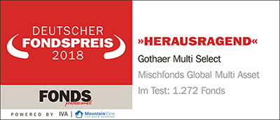 Gothaer Multi Select Fonds: Deutscher Fondspreis 2018 